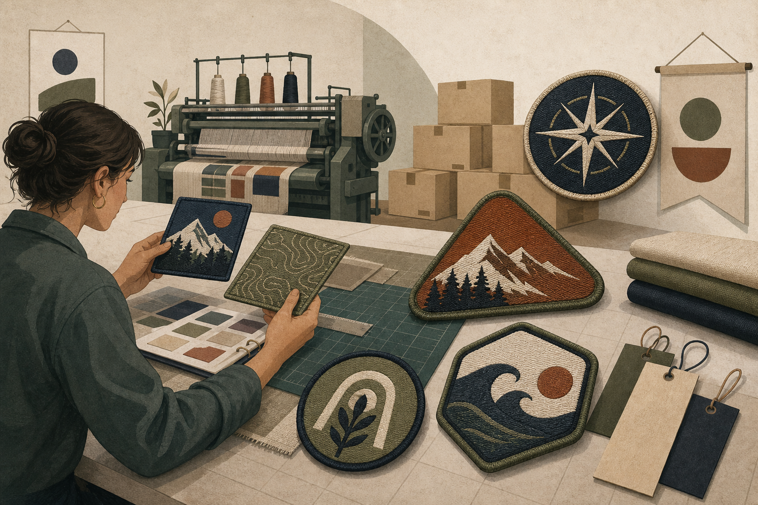 Editorial illustration for Wholesale Opportunities in Embroidered Patches for Large Scale Branding