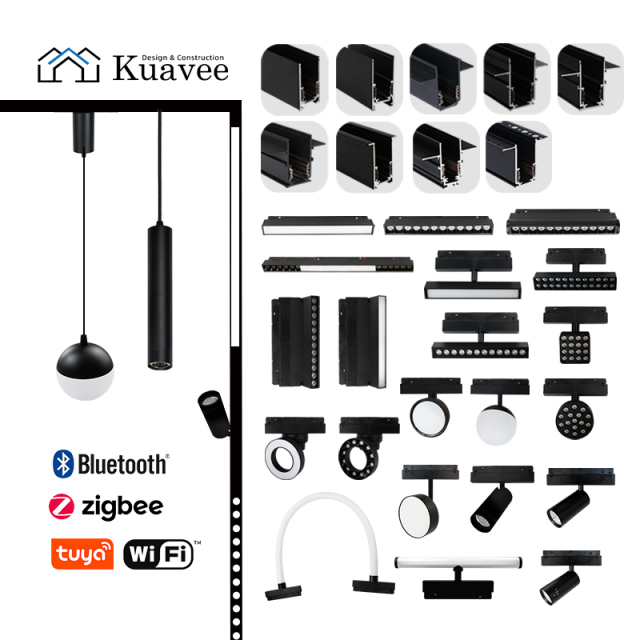 Embedded Install 48V Tuya Smart Control Magnetic Track Light