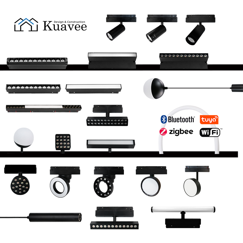 Embedded Install 48V Tuya Smart Control Magnetic Track Light