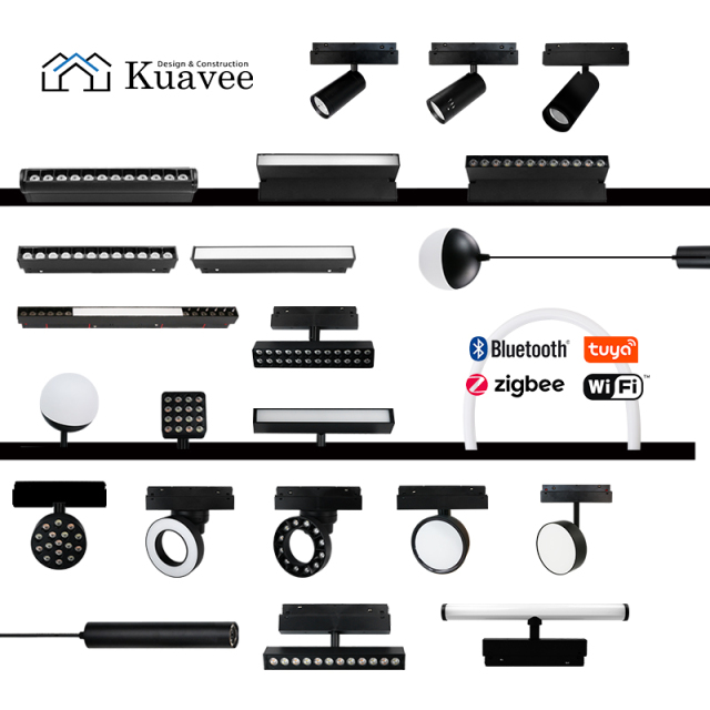 Embedded Install 48V Tuya Smart Control Magnetic Track Light