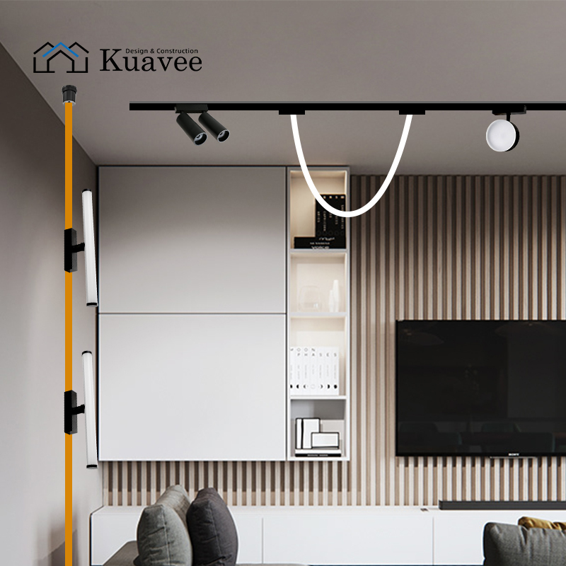 48V Ultra Thin Woven Ceiling Install Magnetic Track Light