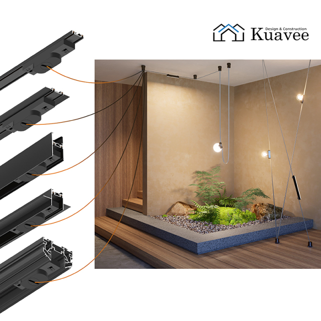 48V Ultra Thin Woven Ceiling Install Magnetic Track Light