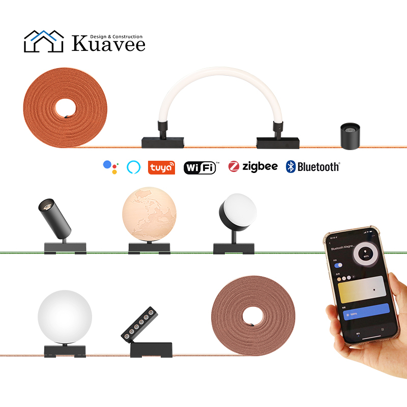 48V Ultra Thin Woven Ceiling Install Magnetic Track Light