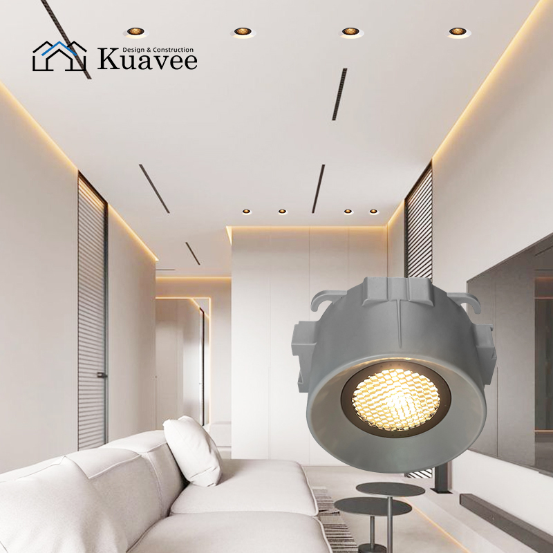 Curved Surface Gu10 Stretch Ceiling Lighting Housing