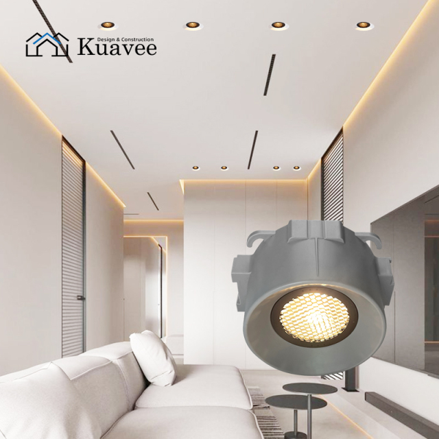 Curved Surface Gu10 Stretch Ceiling Lighting Housing