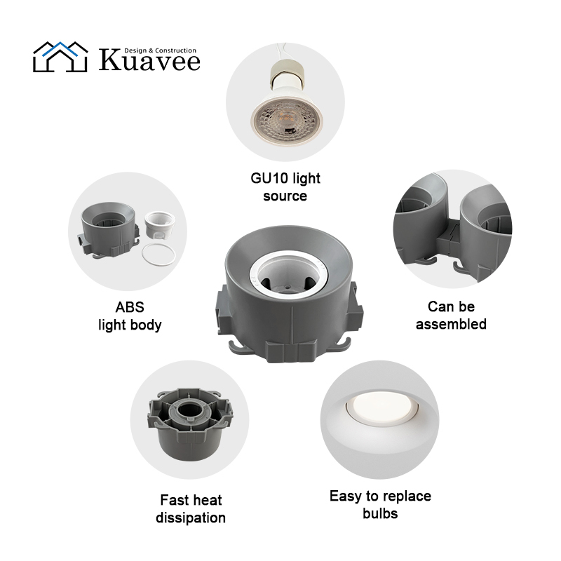 Ceiling Gu10 Light Source Replaceability Lighting Housing