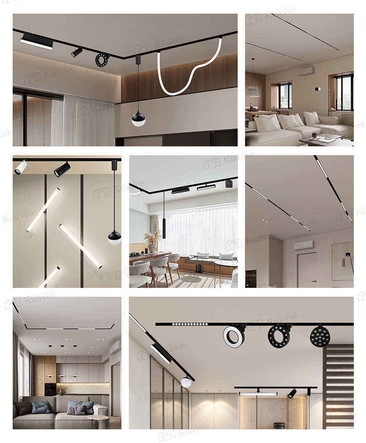 Embedded Install 48V Tuya Smart Control Magnetic Track Light