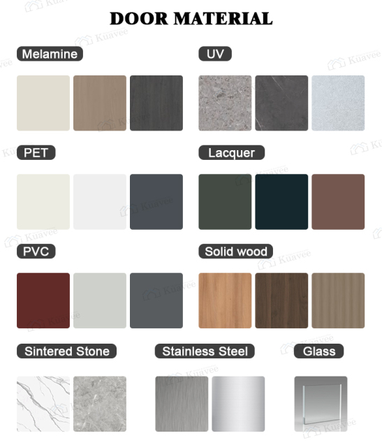Handle-free Solid Wood Door Custom Wall  Kitchen Cabinets