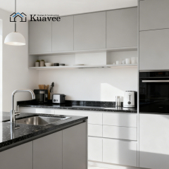 White Particle Board Apartment Kitchen Pantry Cabinets