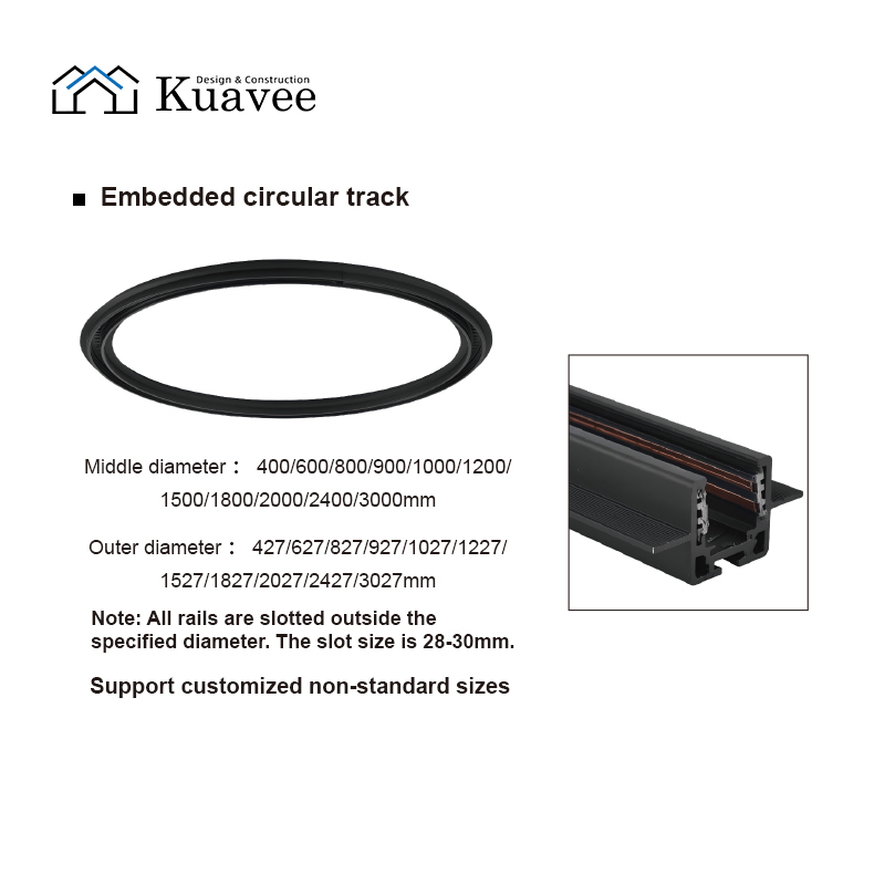 OEM  ODM 48V 16MM Commercial Embedded Magnetic Track Light