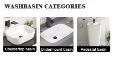 Modern Kitchen Small Round Countertop Cera Wash Basin