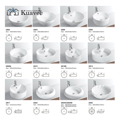 Modern Kitchen Small Round Countertop Cera Wash Basin