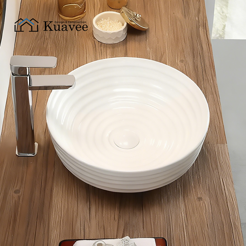 Cloakroom Simple Design Wall Hung Corner Wash Basin