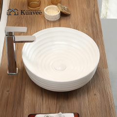 Modern Kitchen Small Round Countertop Cera Wash Basin