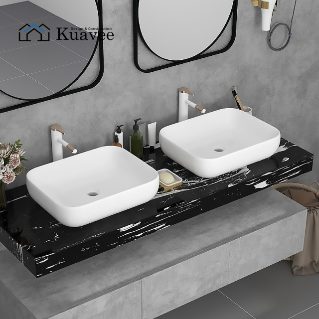 Cloakroom Simple Design Wall Hung Corner Wash Basin