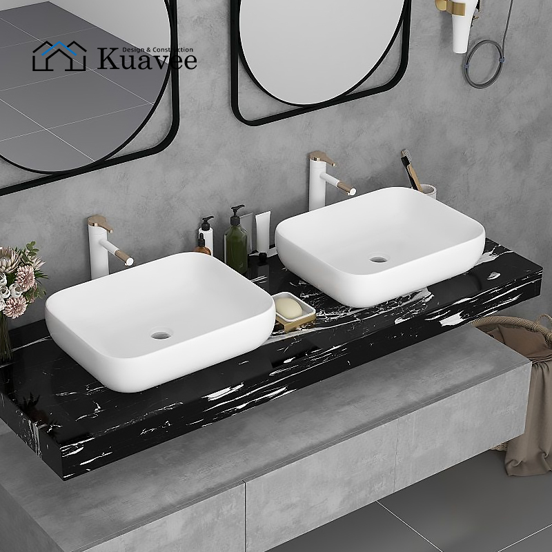 Modern Kitchen Small Round Countertop Cera Wash Basin