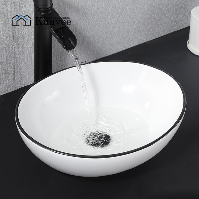 Hotel Colored Lines Countertop Hand Wash Basin Sink