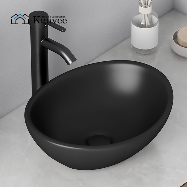 Commercia Use Black Countertop Hand Wash Basin Sink