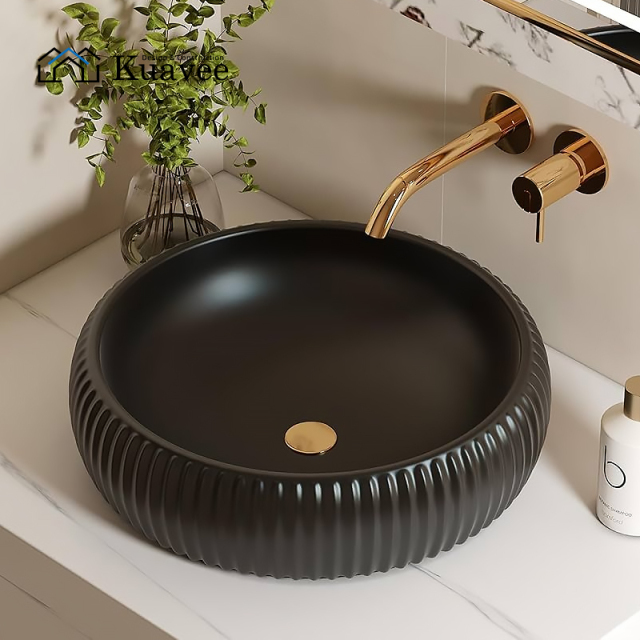 Commercia Use Black Countertop Hand Wash Basin Sink