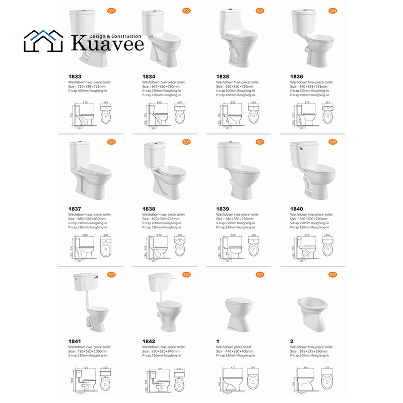 One Piece Square Seats Water Efficient Cistern Toilet