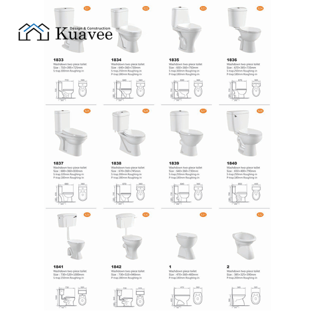 One Piece Square Seats Water Efficient Cistern Toilet