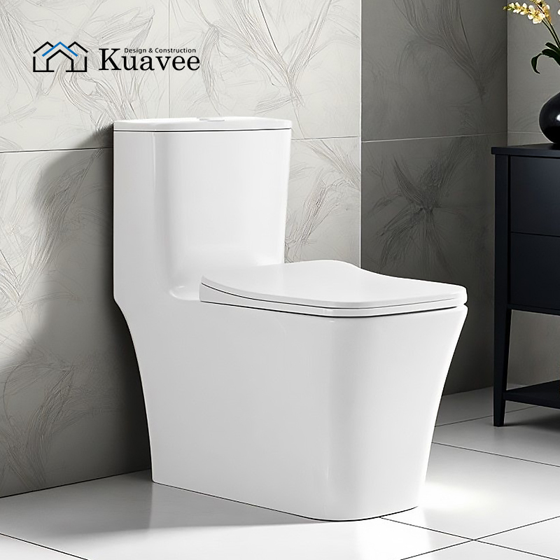 S-type Steam Trap Single Piece Dual Flush Commode Toilet