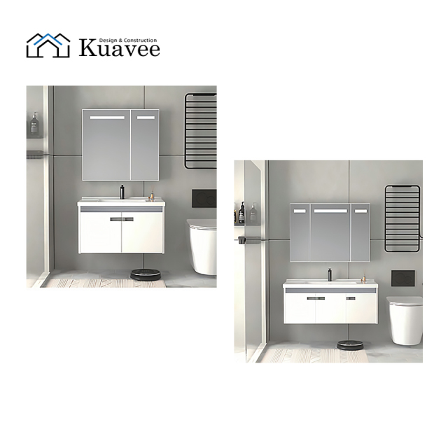 Small Size Bathroom Wall Mounted Mirror Cabinet With Sink