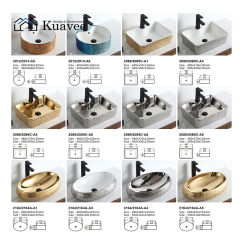 Modern Golden High-end Round Designer Counter Top Basins
