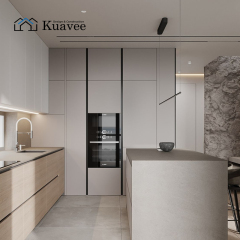 frosted handless corner kitchen cabinets