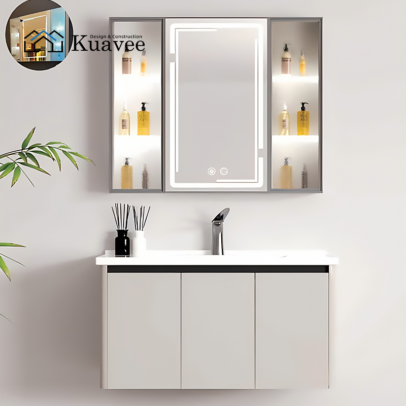 Wall Hanging Stainless Steel Door Panel Bathroom Cabinet