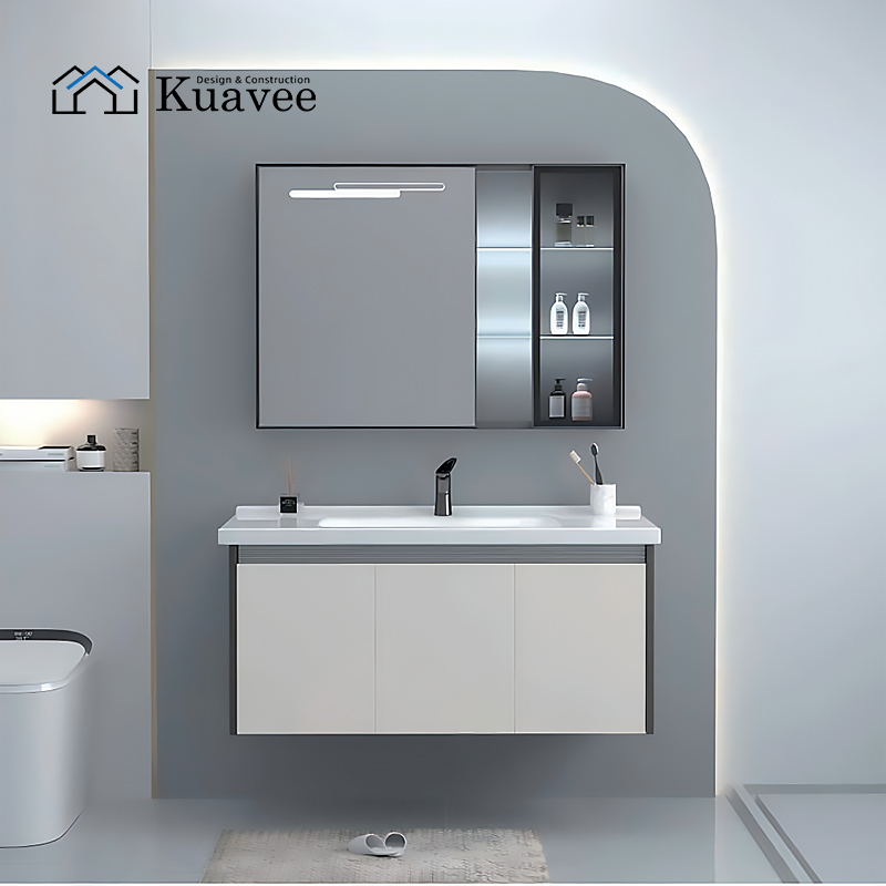 Bathroom Cabinet With Intelligent Human Body Sensor Lamp