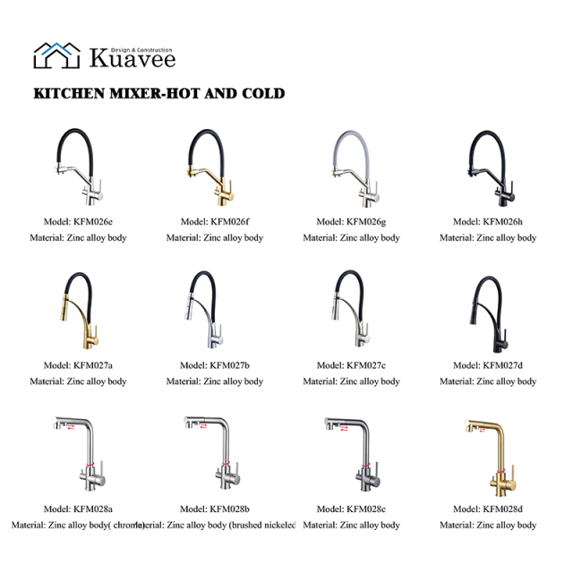 Pull-out Hot And Cold Wall Mount Kitchen Water Faucet