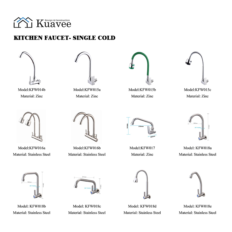 Lever Single Cold Stainless Steel Kitchen Water Faucet