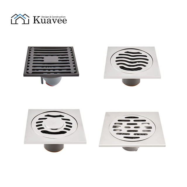 High-end Glass Shower Room Stainless Steel Floor Drain