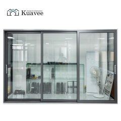 Black Lockable High Light Transmittance Glass Sliding Door