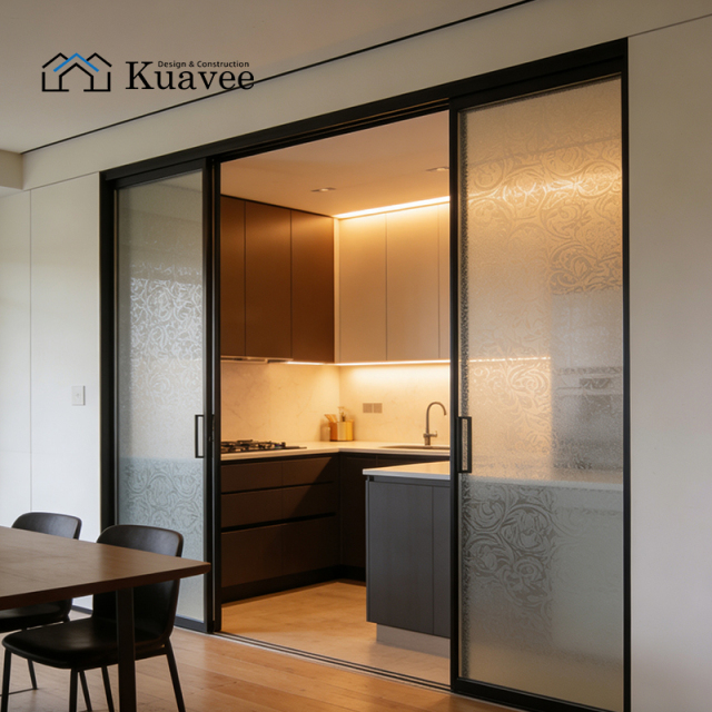 Manufacturer Design Soundproof Ultra-thin Sliding Glass Door