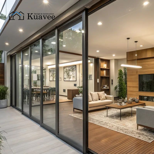Manufacturer Design Soundproof Ultra-thin Sliding Glass Door