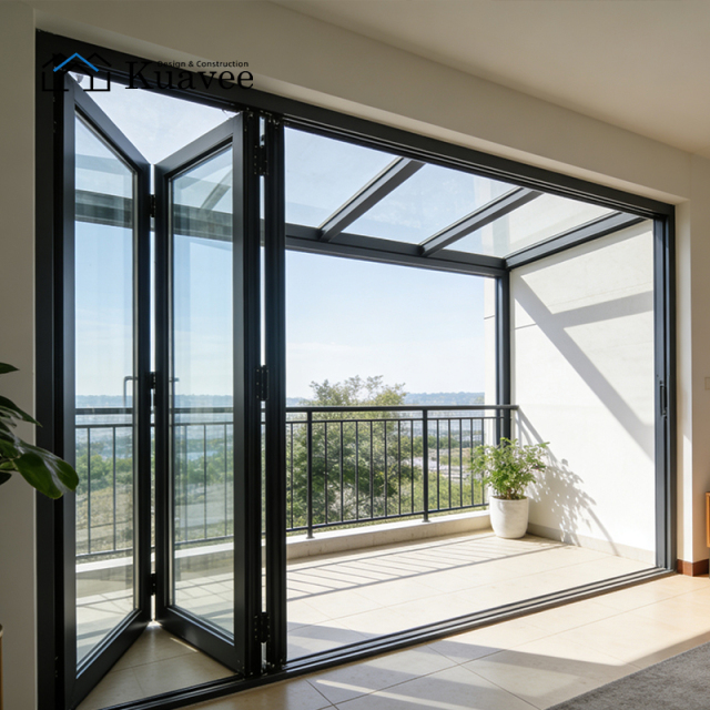 Indoor High-end Modern Aluminum No Corner Folding Door