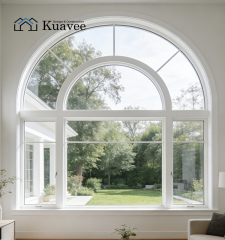 Villa High-end Customizable Solid Wood Frame Arched Windows