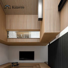 Hotel Decoration WPC Sound Proof Fluted Wall Panel
