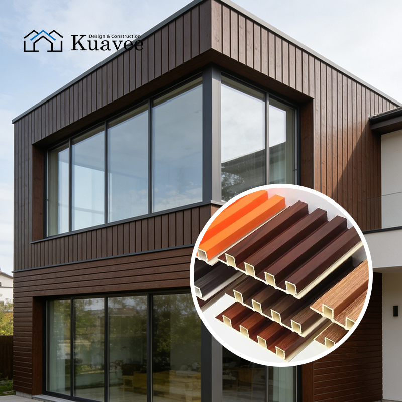 Hotel Decoration WPC Sound Proof Fluted Wall Panel