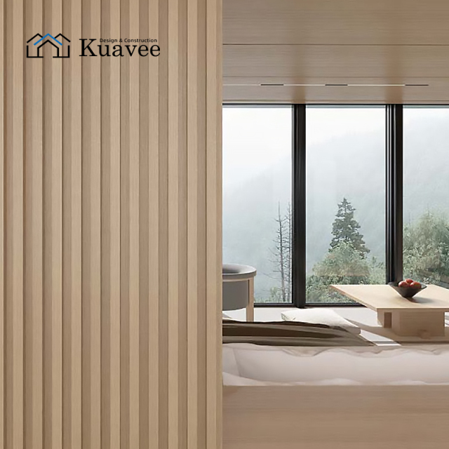 Eco-friendly WPC Fluted Wall Panel With Grille Design