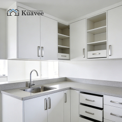 Custom White Wall Mounted Plywood Kitchen Cabinets