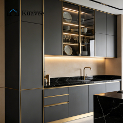 Handle-free design kitchen cabinet