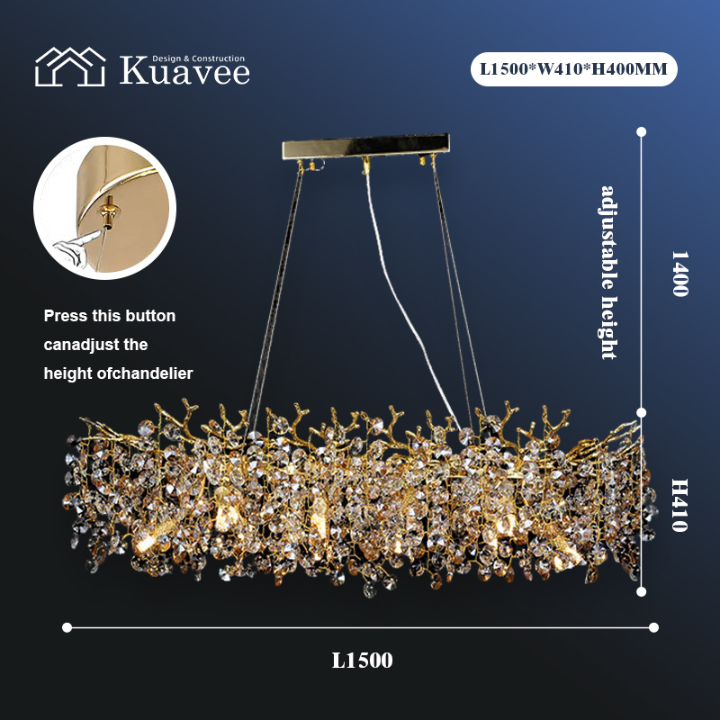 contemporary hanging lights size