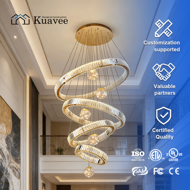 Indoor Decoration Large Luxury Custom LED Crystal Chandelier