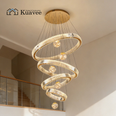 Circular ring LED Crystal Chandelier