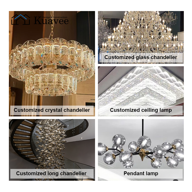 Indoor Decoration Large Luxury Custom LED Crystal Chandelier