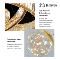 High Refractive Brilliant Crystal Lampshade