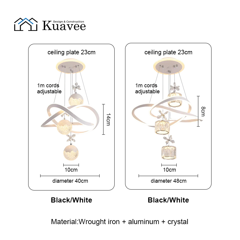 Led Light-emitting Chassis Chandeliers size